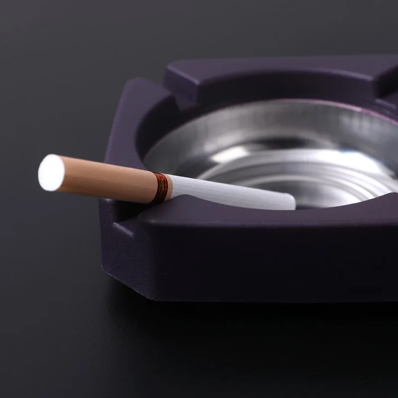 Stainless Steel Ashtray Sealed Windproof Rotary Thickened Living Room Household stainless steel ashtray