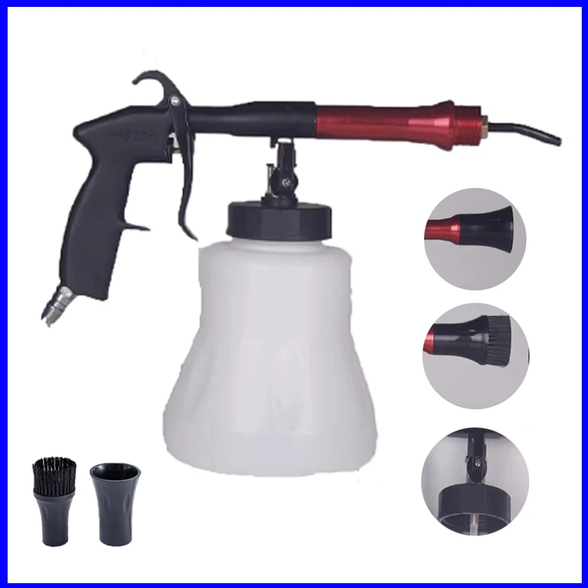 Pistola Per La Pulizia Dell'Auto Tornado Con Spazzole 2 In 1 Cuscinetto Multifunzione Per Auto Air Dry Cleaner Cura Degli Interni Dell'Auto Per Lo Str
