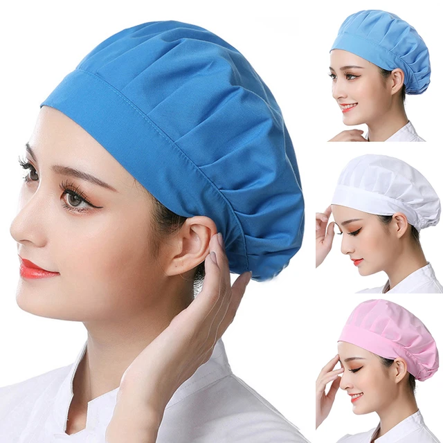 Elastic Breathable Working Hats Women Men Waiter Chef Work Wear Hats  Factory Work Cap Protective Hair Cover For Workshop - AliExpress