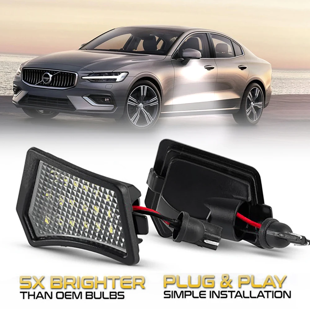 

Светильник подсветка для зеркала 2 шт., для Volvo V40, V50, V60, V70, MK3, C70, MK2, XC90, XC70, XC60, Jaguar XK, XF, под зеркало, приветственная лампа