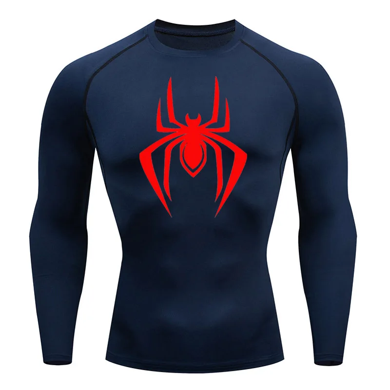 Compression Sports Shirt Men Running T-Shirt Long Sleeve Fitness Sunscreen Quick Dry Sportswear Gym Short Bodybuilding Top 2099