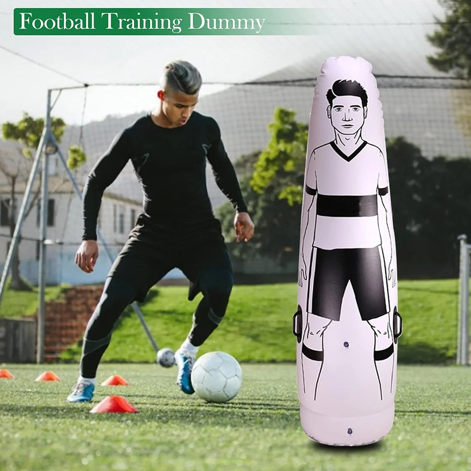 Soccer Inflatable Dummy 175CM Training Dummies Portable Football Practice Equipment Tumbler Mannequin Shield Goalkeeper Defender soccer training dummy