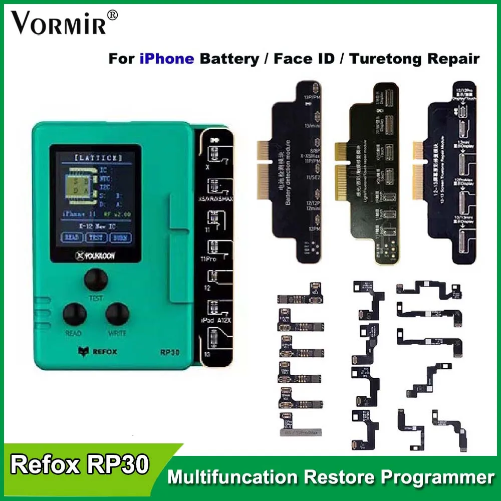 Refox Rp30 Programmatore Di Ripristino Multifunzionale Per Iphone X 13 Face Id Fix Dot Projector Detection Battery True Tone Repair Tools