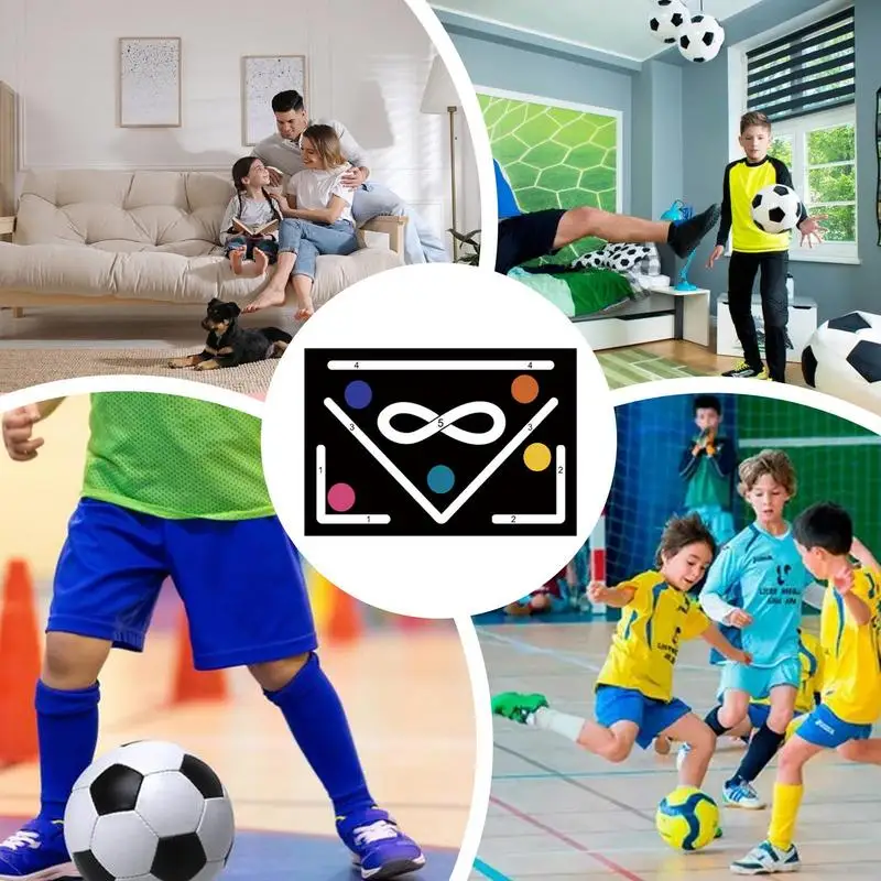 Football Footstep Training Mat Silent Absorption Anti-Skid Soccer Footwork Training Mat Soccer Train For Equipment