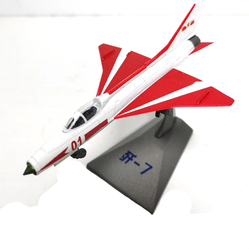 

1/72 China Airforce J7 Diecast Metal J-7 Fighter Air Force Aircraft Plane Model Alloy Airplane Toy Children Collection or Gift