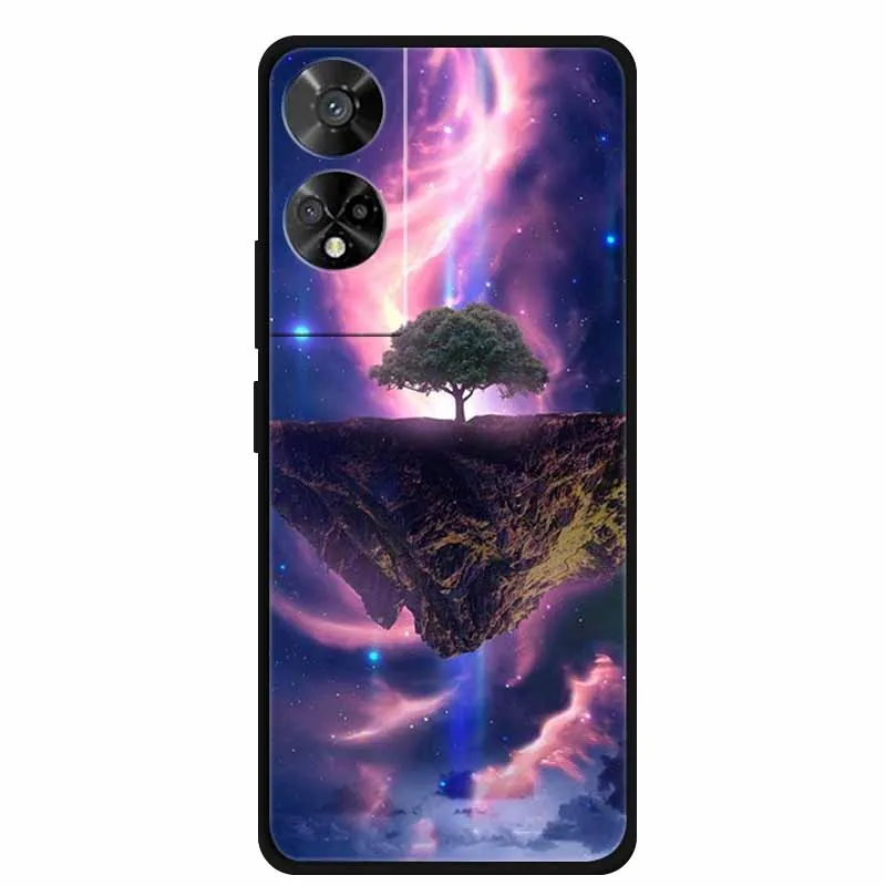 Lovely TPU Soft Silicone Painted Cat Phone Back Cover - 6.78  Coque