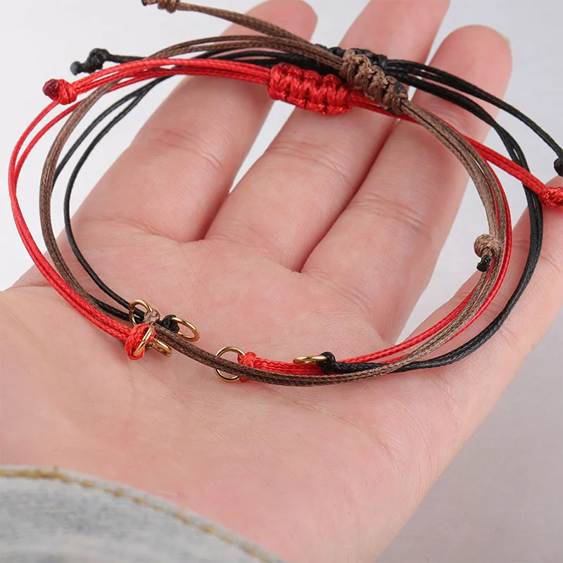 

5Pcs 3Colors 0.8mm Adjustable Waxed Thread Good Luck DIY Craft Practical Handmade Bracelet Jewelry Making Rope String Strap
