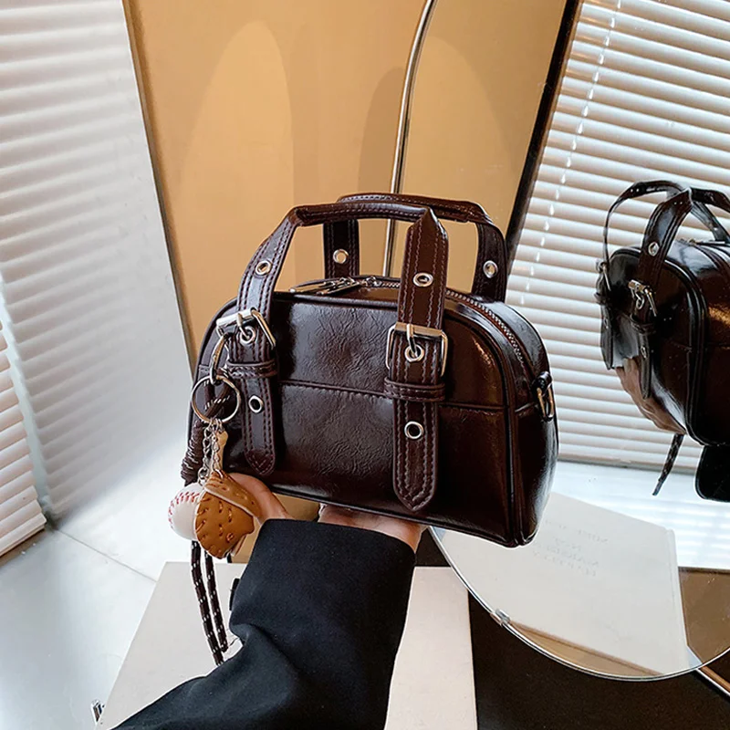 Retro Fashionable Women's Handbag New Quality Small Crossbody Pillow Bag Stylish Versatile Shoulder Shell Bag