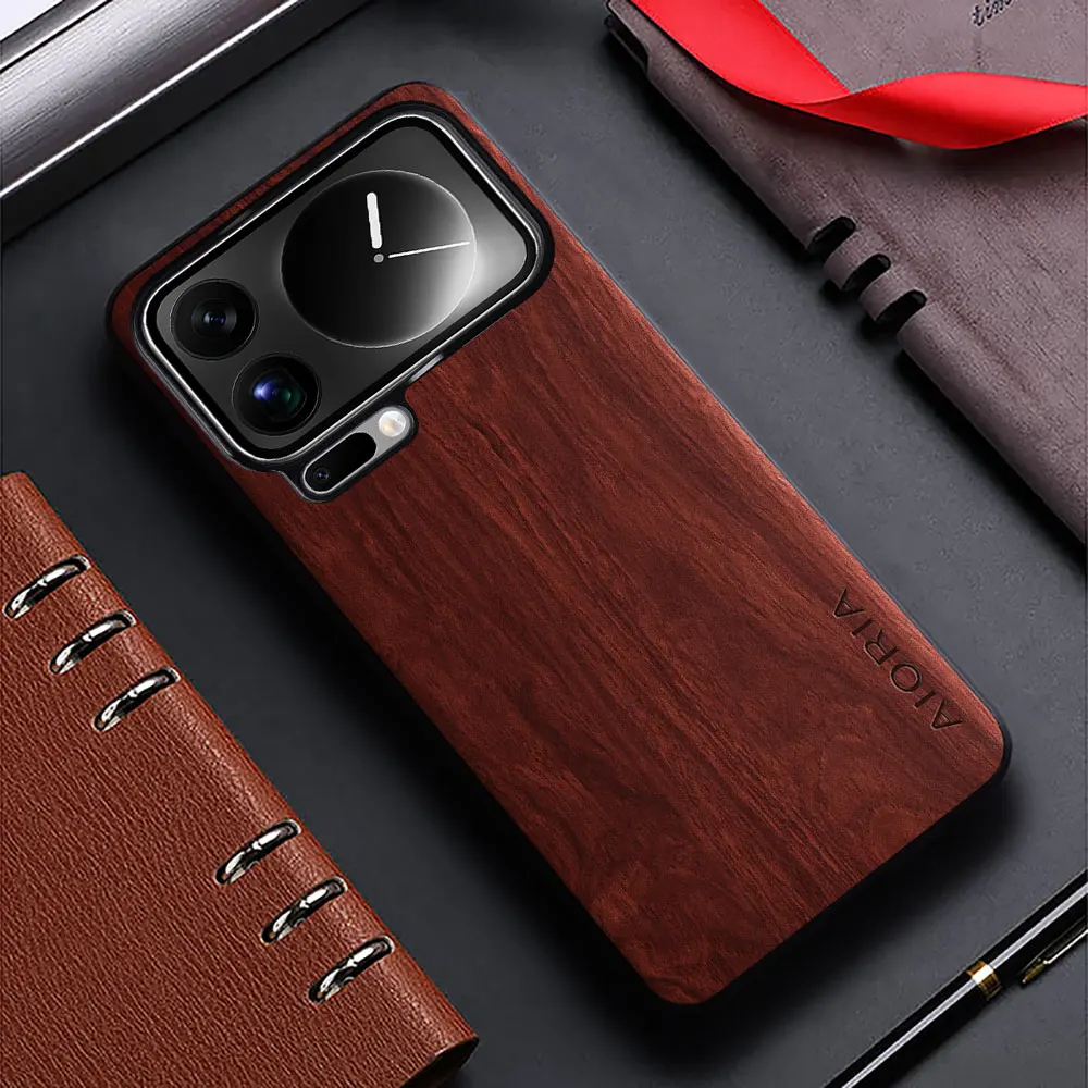 Bamboo Wood Pattern Leather Case Cover