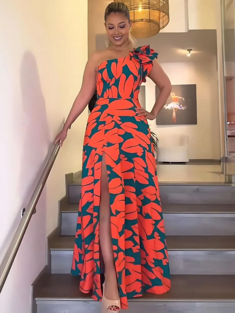Summer Autumn Elegant African Dresses For Women Dashiki Maxi Dress Ladies Traditional African Clothing Fairy Long Dress