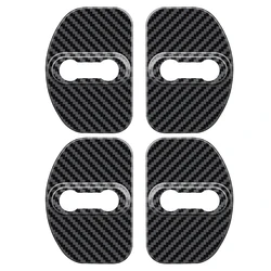 Car Door Lock Protective Cover - Premium Car Styling Accessory (Carbon fiber)