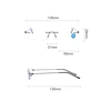 Super Light Rimless Reading Glasses Men Business Anti-fatigue Presbyopic Glasses Blue Light Computer Grade Glasses 4