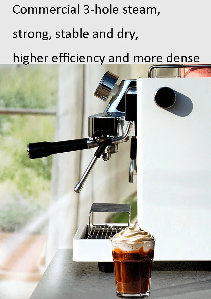 Commercial Household Espresso Coffee Machine Dual Pump Triple Heating Module 15 Bar PID Precise Temperature Control Coffee Make