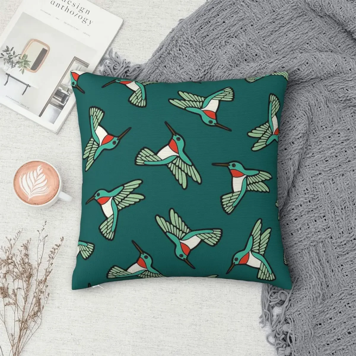 

Hummingbird Pattern Pillowcase Polyester Pillows Cover Cushion Comfort Throw Pillow Sofa Decorative Cushions Used for Home Sofa