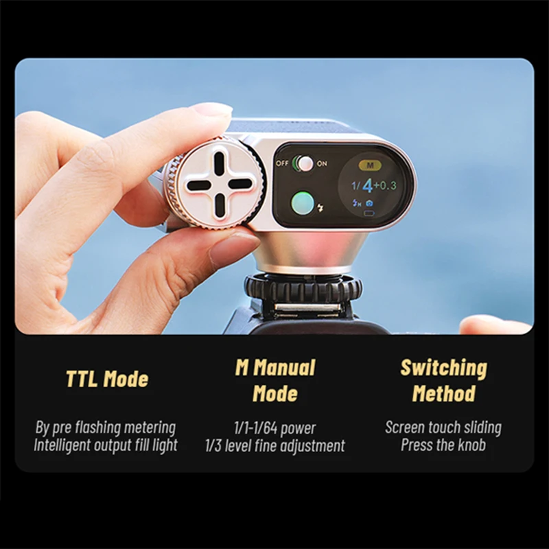 Viltrox Vintage Z1 Pro 레트로 TTL 스피드라이트 GN12 미니 온카메라 플래시 2.5D 컬러 터치스크린 플래시 (캐논, 니콘, , 후지필름용)