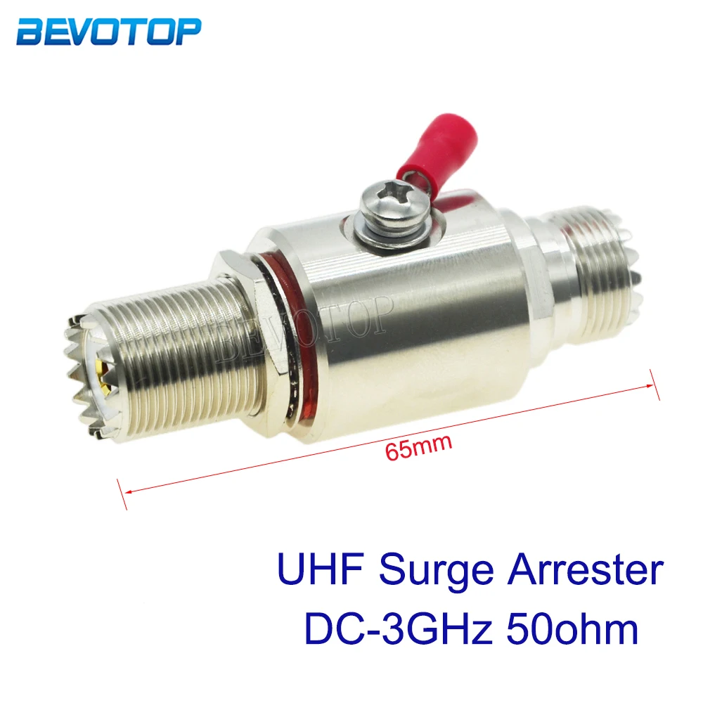 Uhf Coaxial Lightning Protector Uhf Feminino para Jack Feminino Proteção contra Descarga de Gás Rádio Wlan Wifi 200w Dc3ghz 50ohm 1pc