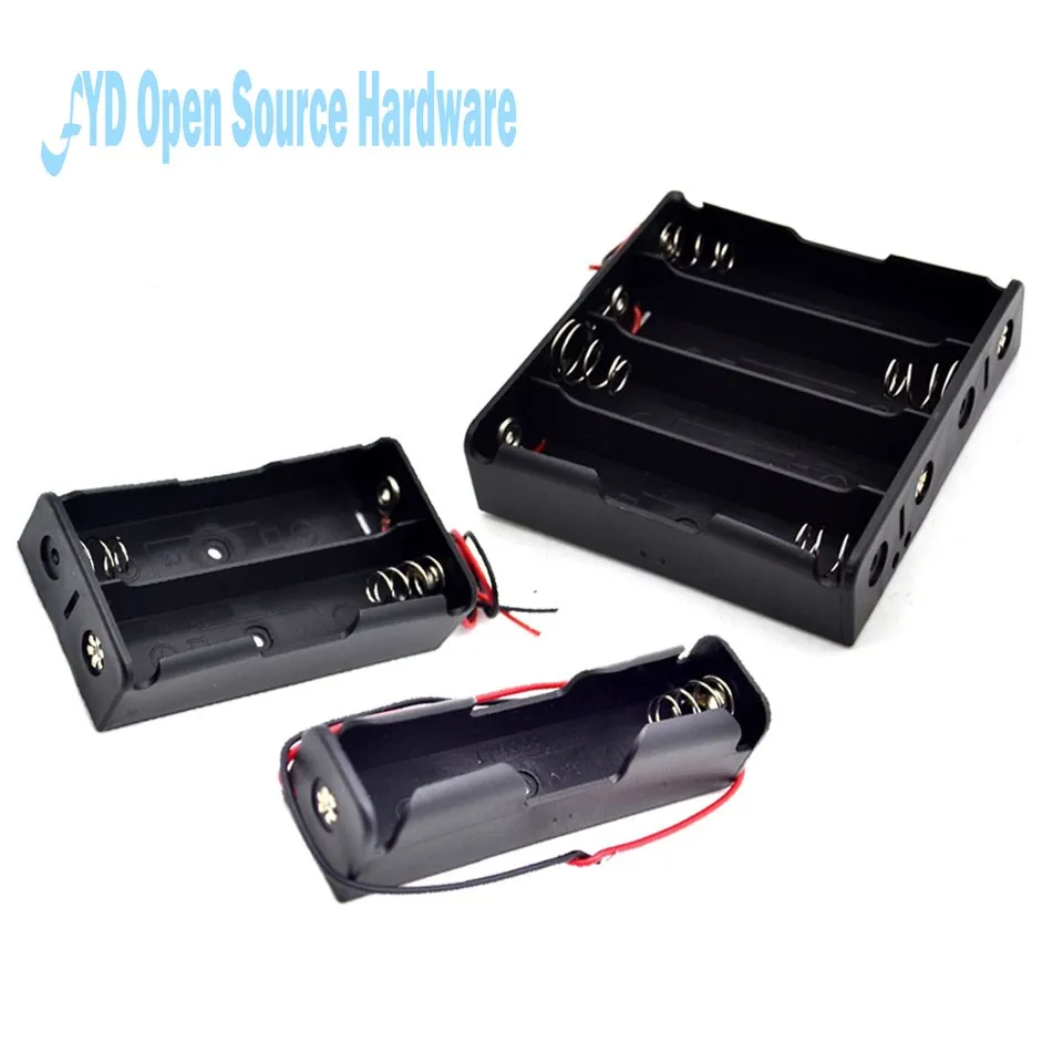 18650 Battery 3.7V Clip Holder Box Case With Wire Lead Battery Storage