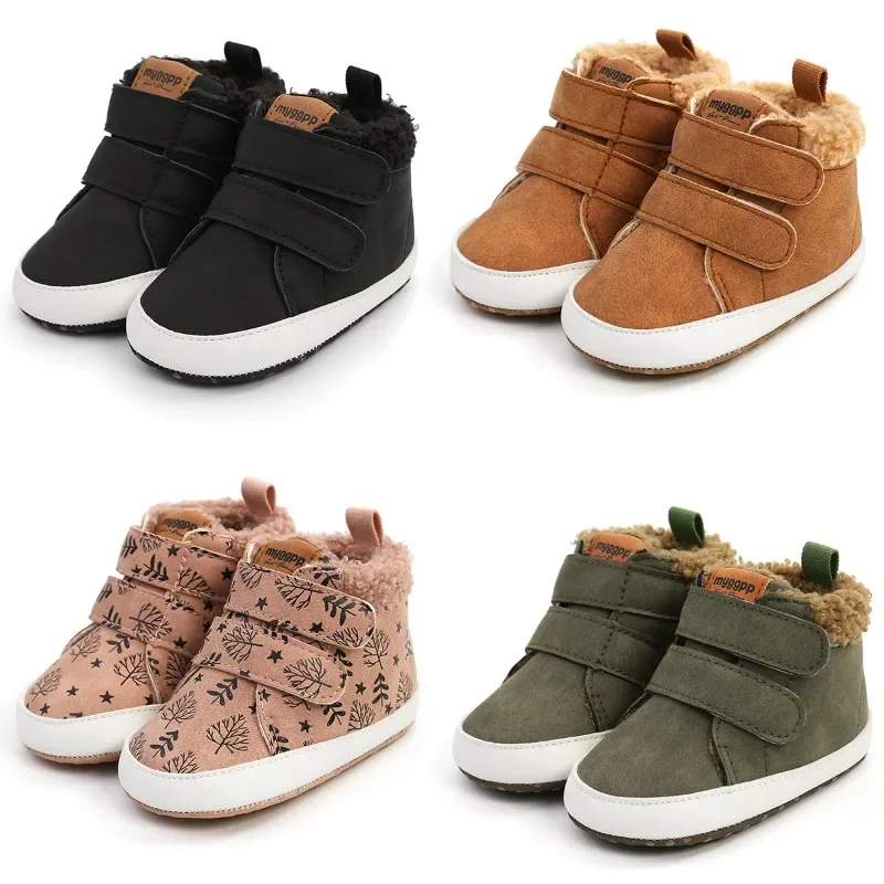 

Autumn Winter Baby Shoes Newborn Warm Non-slip Cotton Shoes Toddler Girls Boys Ankle Boots Comfort Casual Sneakers First Walkers