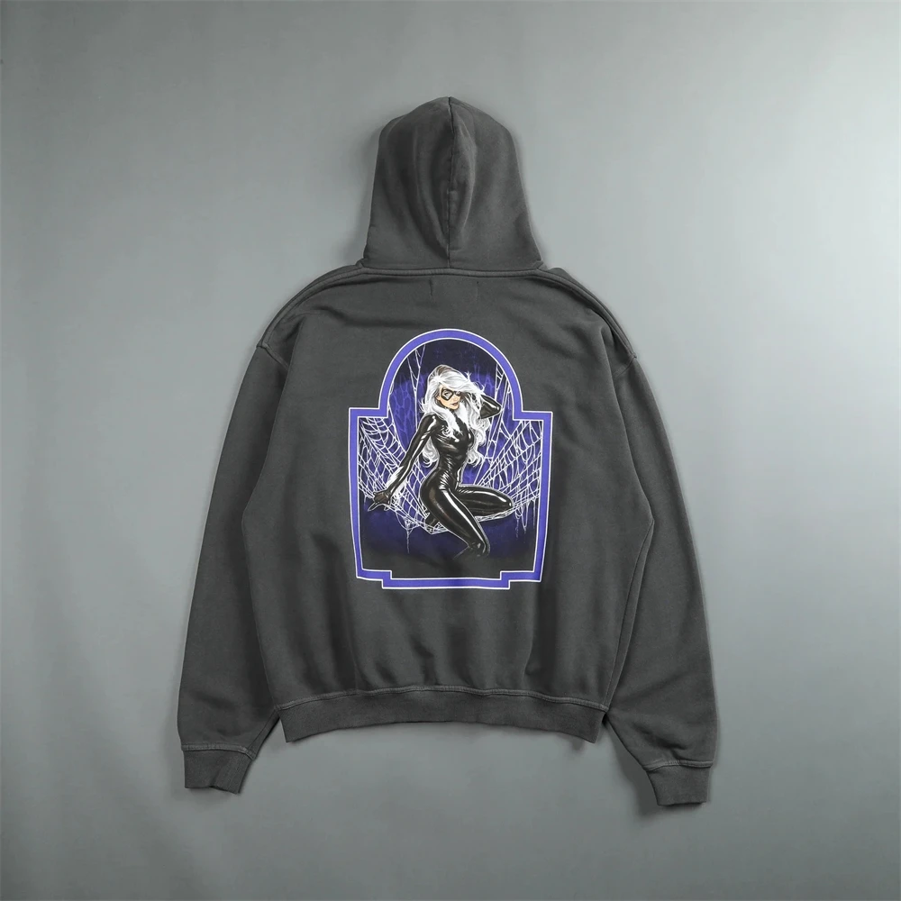 

DARC SPORT Jointly Print Hip Hop 100% Cotton 350g Terry Hoodies Men Oversized Hooded Sweatshirts Unisex Pullover S-3XL Oversize