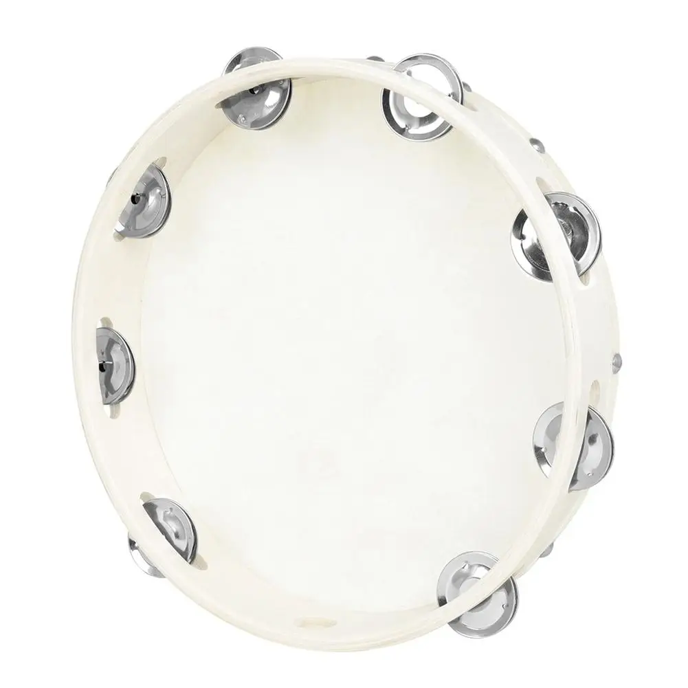 10palcový ruka tambourine ovčí kůže dřevěný tambourine děti příklepová měřici zařízení tančit vyučváné pomůcky