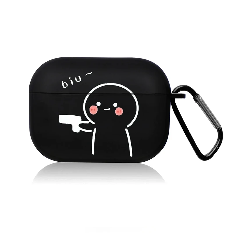 Creative Line Cute Black Earphone Case Image 6