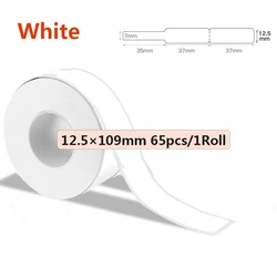 Compact Bluetooth Thermal Label Printer with Adhesive Label Tape (White cable)