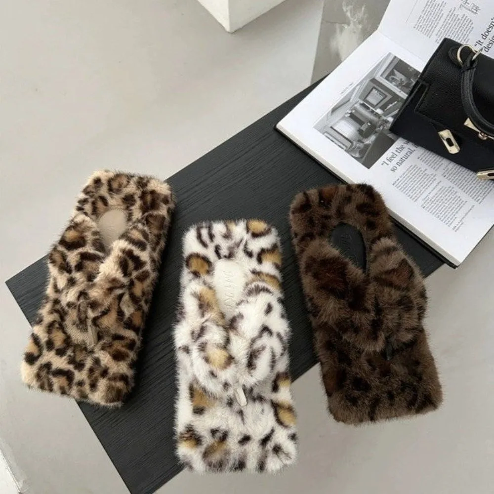 

Женские меховые мюли с леопардовым принтом, теплые меховые шлепанцы на плоской подошве, с ремешком на щиколотке, разные цвета, новинка 2024