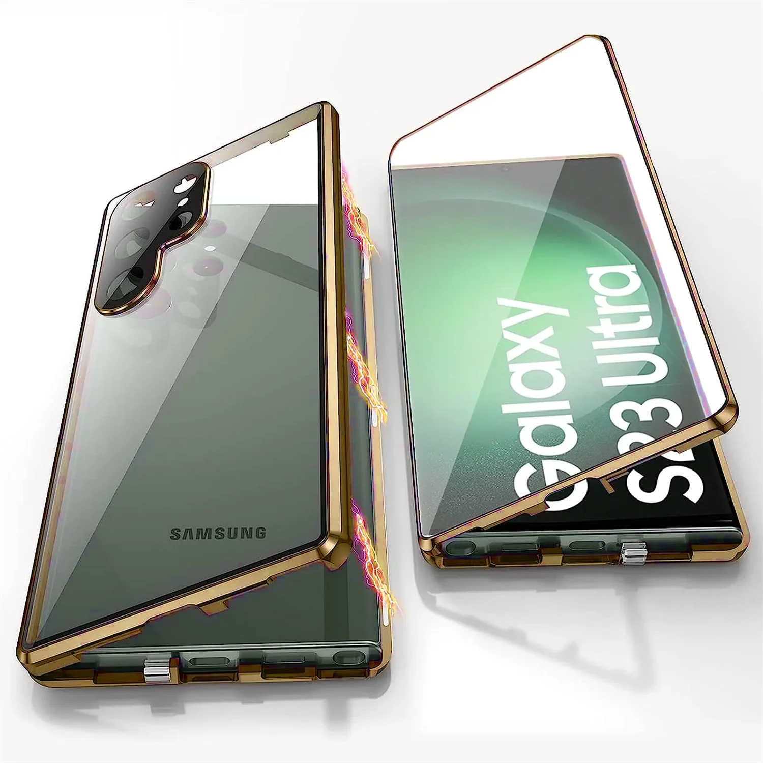 Luxury Metal Alloy Magnetic 360° Full Surround Screen HD Glass Protection Case
