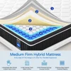 Queen Mattress 12 Inch, Upgrade Strengthen Hybrid Mattresses in a Box, Memory Foam Pressure Relief Queen Mattress 6