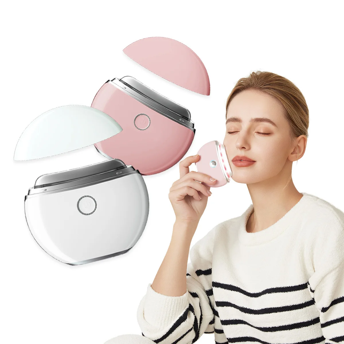 Electric Guasha Scraping Board Facial Microcurrent Massager V-Shape Lifting Face Massage Beauty Tools