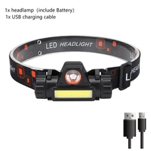  LED Induction Headlamp USB Rechargable Headlight Flashlight 18650 Built-in Battery Head Torch Outdoor Camping Fishing Lantern 