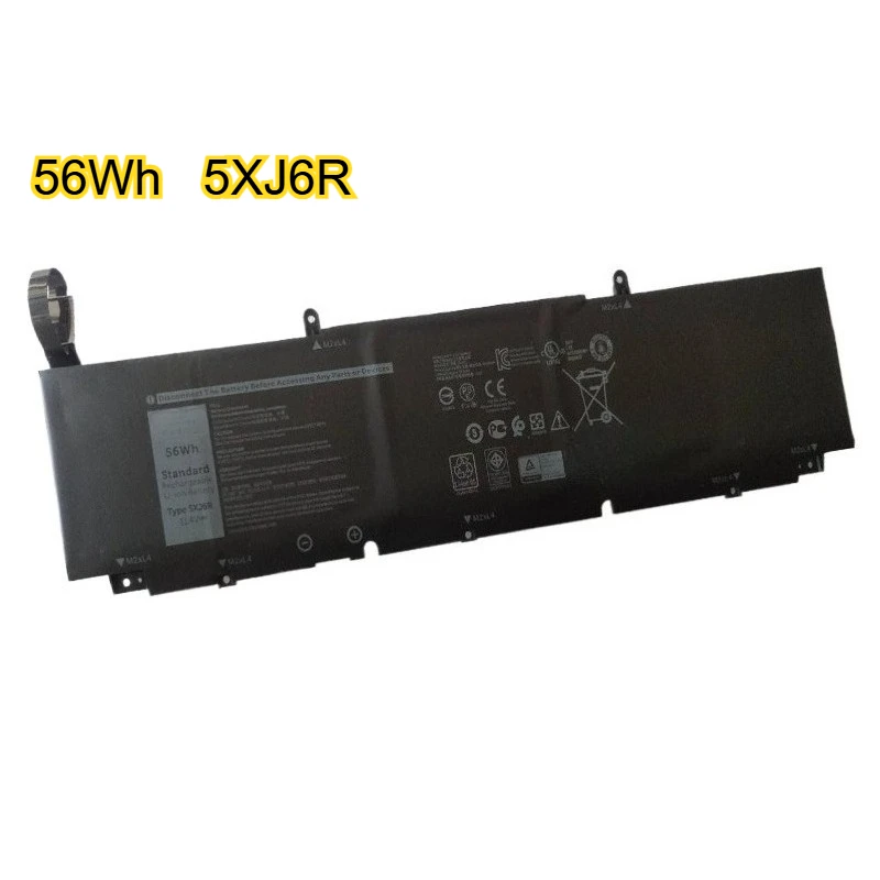 56 Вт-год 5XJ6R 97 Вт-год XG4K6 Акумулятор для ноутбука Dell XPS 17 9700 9710 Precision 5750 5760 Bateria Замінний акумулятор 11,4 В