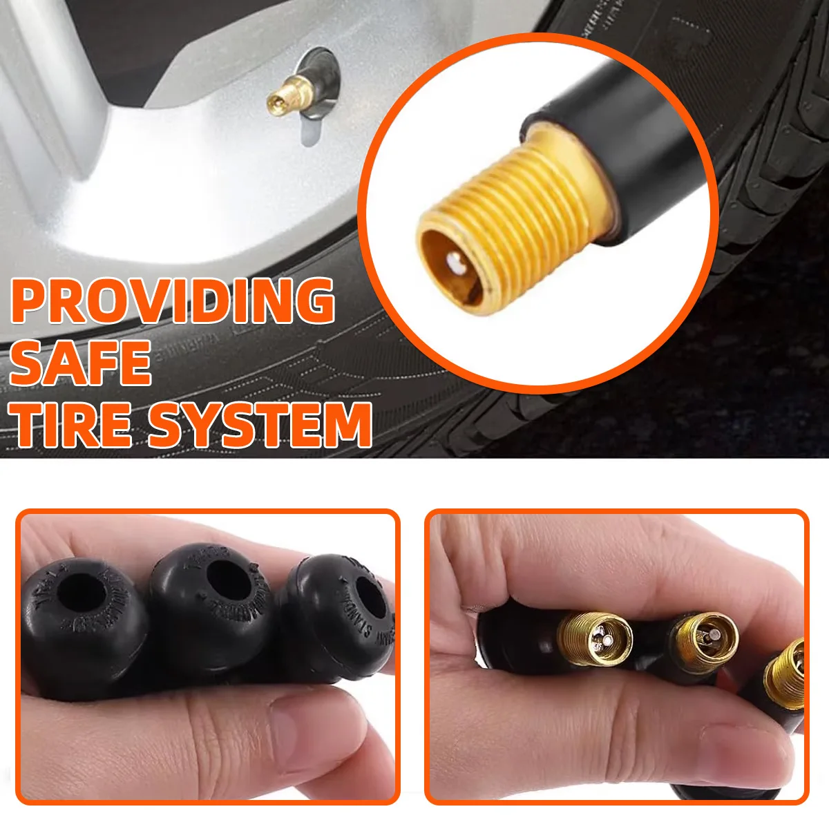 10PCS 타이어 밸브 스템 TR412/TR413/TR414/TR415 먼지 커버 포함 자동차 튜브리스 타이어 밸브 검정색 고무 스냅온 타이어 밸브 스템