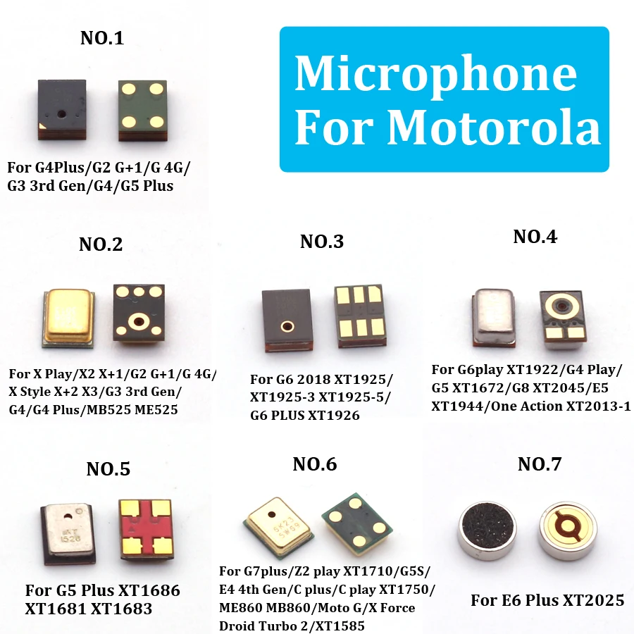 10PCSInnerMicrophoneMicSpeakerForMotorolaMotoG8G7G6G5SG5G4