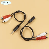 1Pc 3.5mm Jack Aux to 2 RCA Audio Video Cable Stereo Y Splitter Cable AV Adapter 2RCA Cord Wire For DVD TV VCR PC Phone Speaker - Image 4