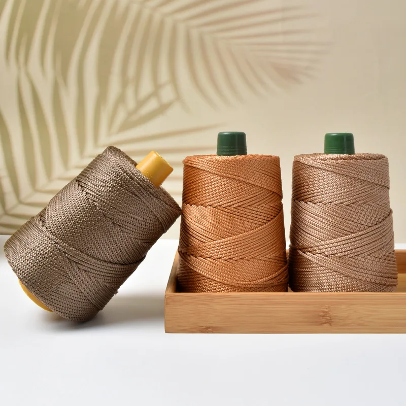 250g Ice Silk Yarn Thread Ice Twine Summer Sun Hat Hand-knitted Diy Hook Bag Cushion Blanket Hollow Bright Silk Coarse Wool 3