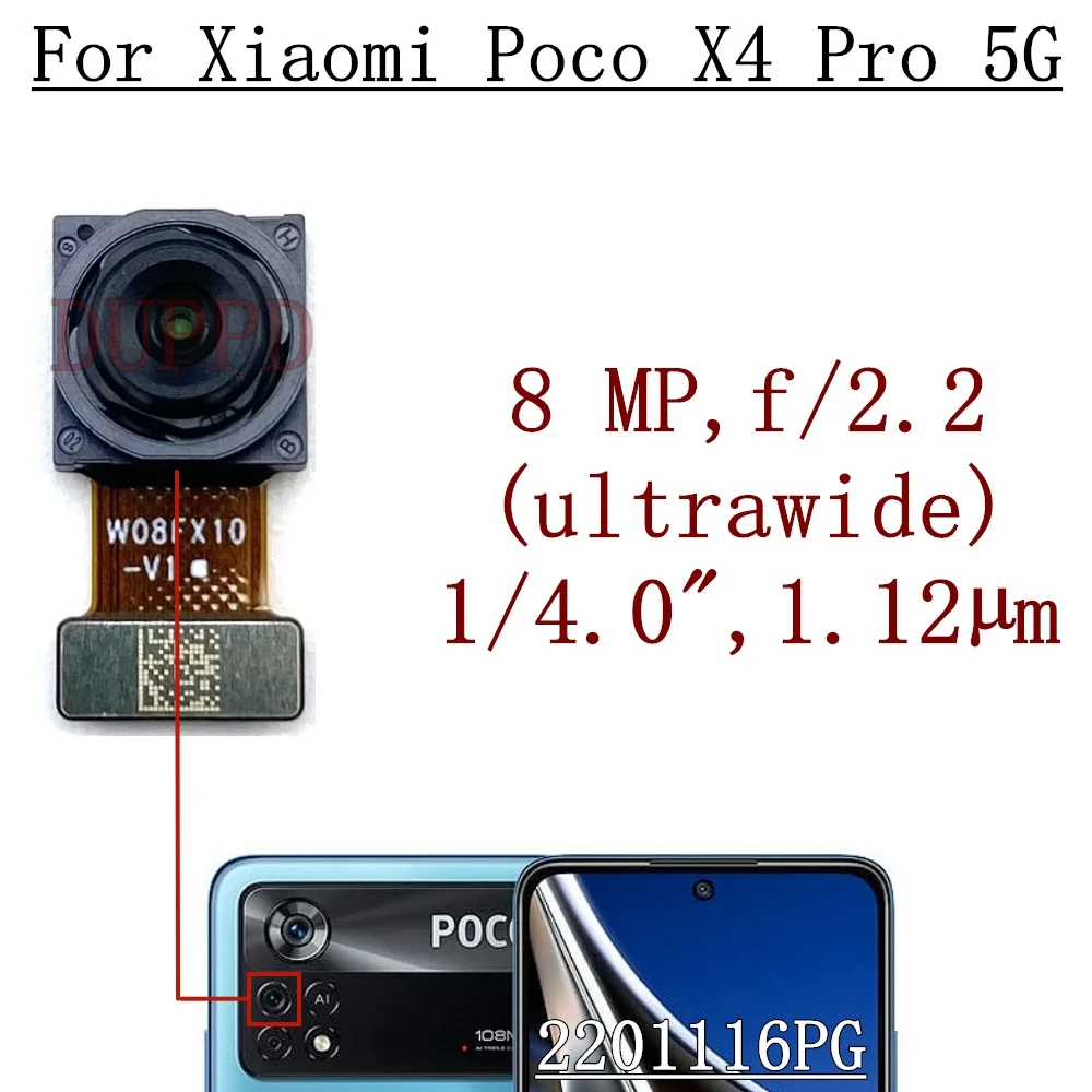 Rear Front Camera For Xiaomi Poco X4 Pro X4pro 5G Back Selfie - Main Image