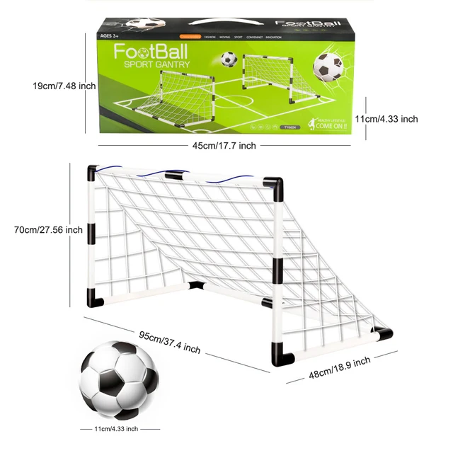 Foldable Kids Soccer Goal – Portable Football Training Set 6