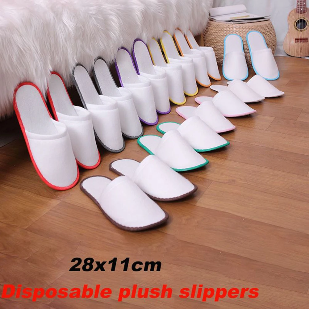 

Footwear Disposable Slipper 10 Pairs Closed Toe Cotton Slippers Footwear Guest Home Sandals Hospitality Men Women For Spa Hotel