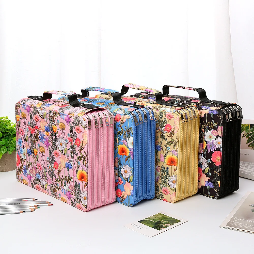 

127 Slots Pencil Case Bag School Girls Pencilcase Large Capacity Stationery Pen Box Organizer Big Cartridge Stationery