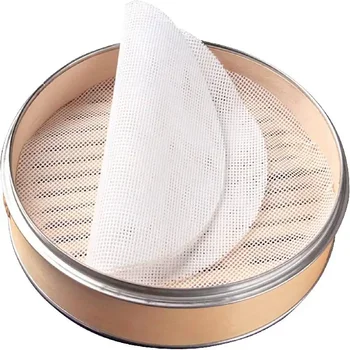 4pcs Silicone Steamer Mat Reusable Steamer Paper Liner Round Dim Sum Mesh Non-Stick Mesh Mat Pad for Buns Dumpling Baking Pastry