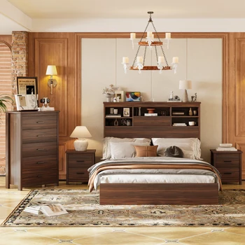 4-Piece Queen Wooden Bedroom Set 1
