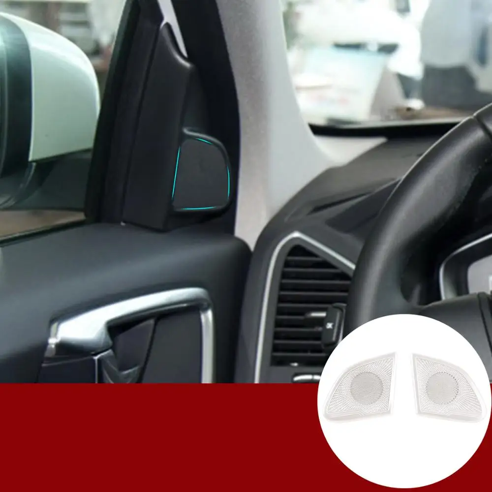 

Car Interior Accessories For Volvo XC60 2009-2017 Car styling Aluminum alloy Audio Speaker Tweeters Cover Trim