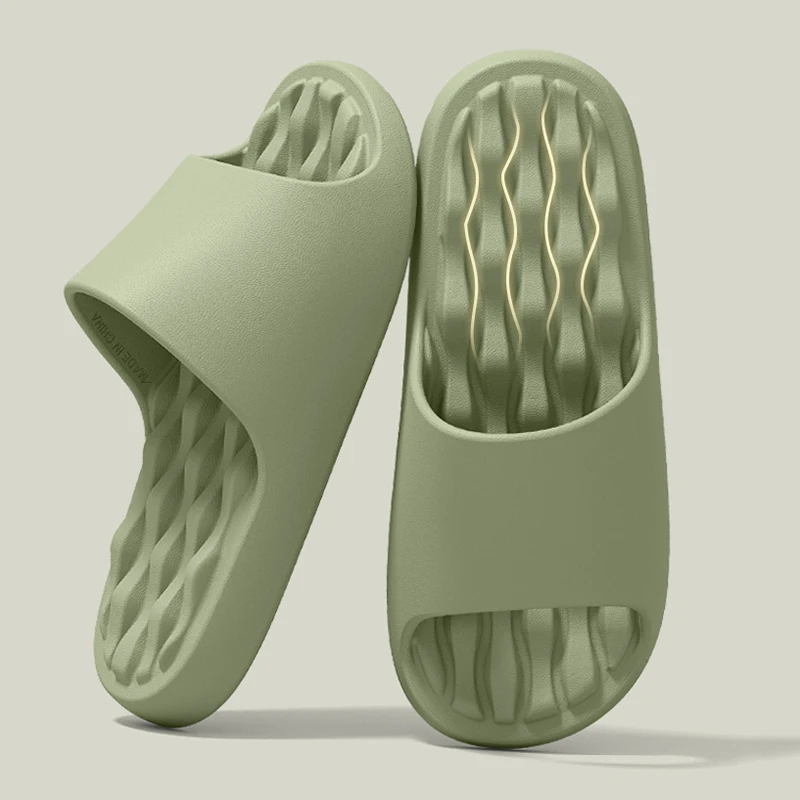 2026 NEW Massage Slippers Women Indoor Bathroom Mute Non Slip Slides Woman Summer Soft Sole Platform Slippers Couple Shoes 36-45