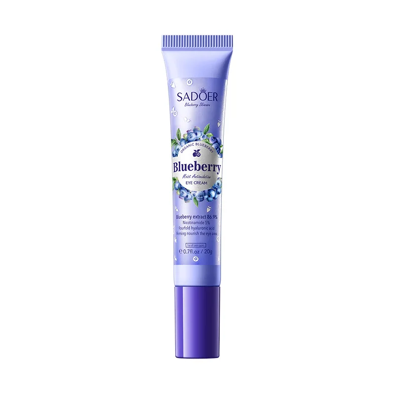 SADOER Blueberry Hyaluronic Acid Eye Cream Anti Dark Circles Eyes Bags Remover Firming Moisturizing Eye Creams Beauty Eyes Care