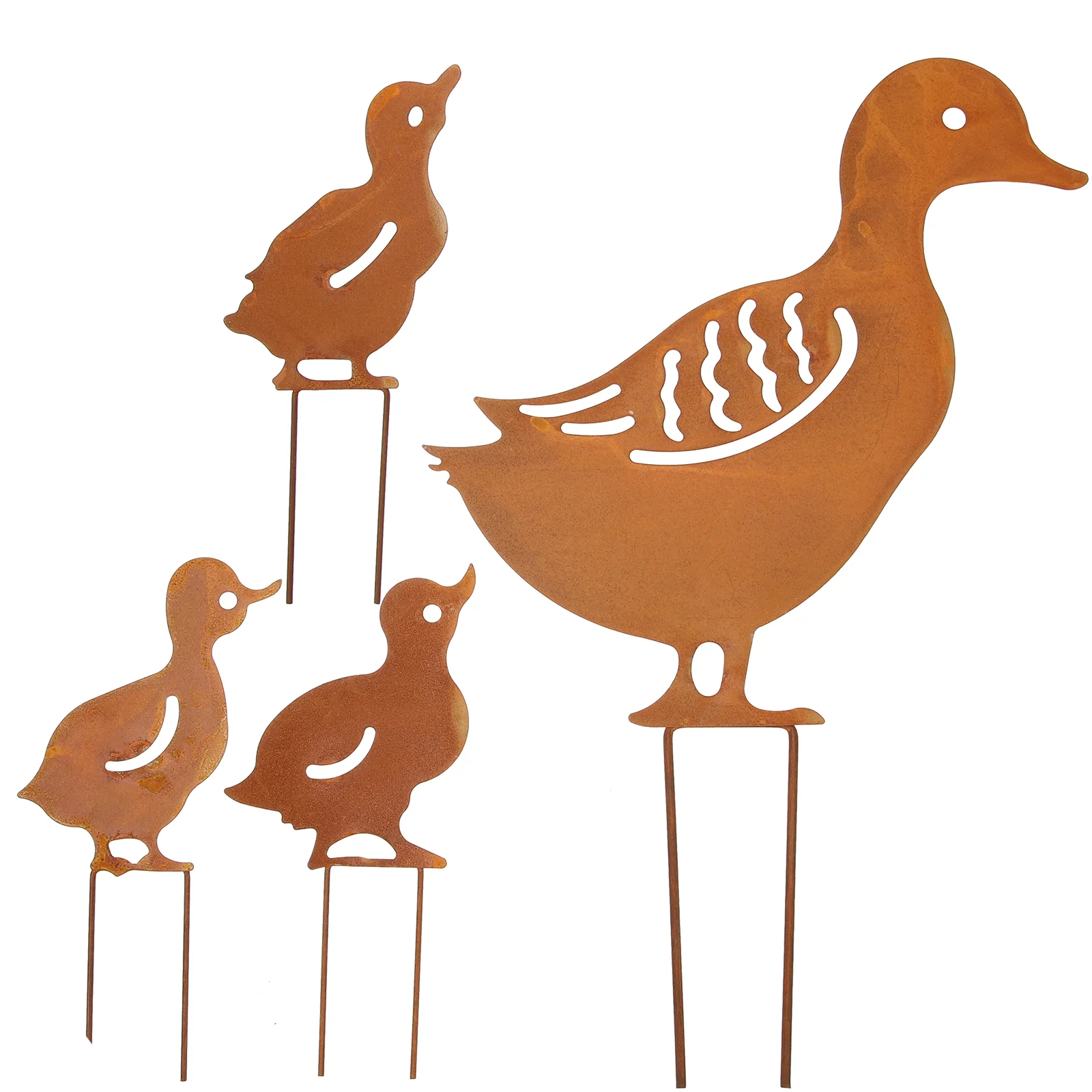 

Metal Simulation Insert Outdoor Decor Garden Stake Duck Decorations for Patio and Yard Lawn Stakes Yards Decorative Signs