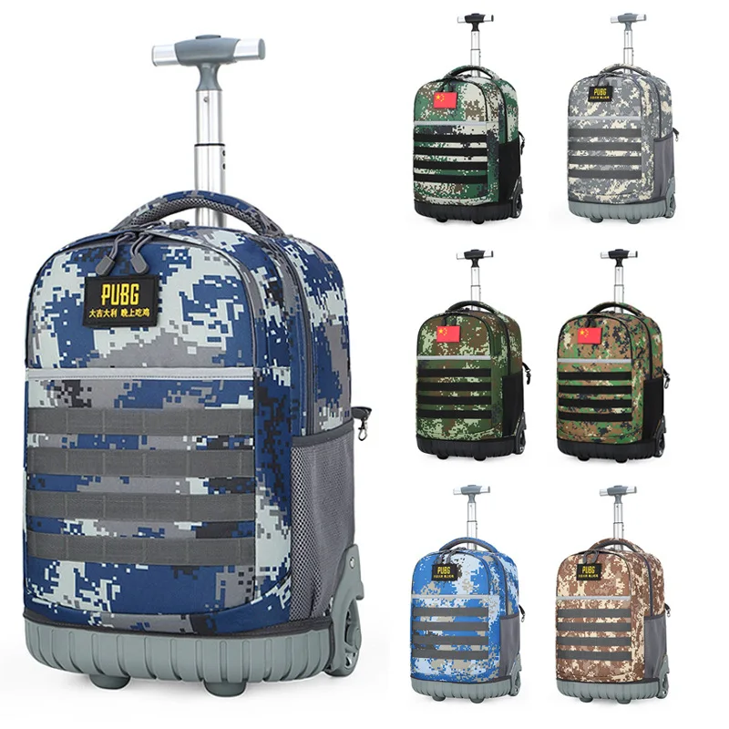 Large Trolley Camouflage Backpack Boarding Men's And Women's Large