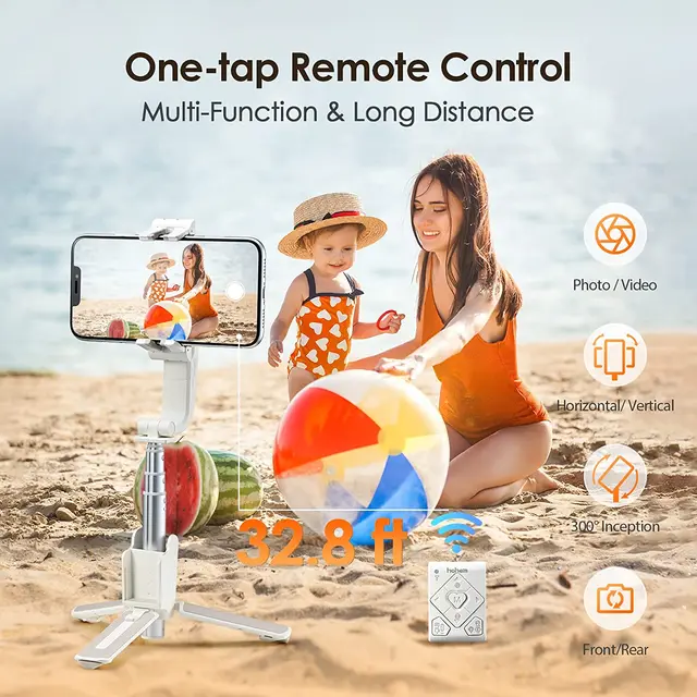 stabilisateur smartphone de cardan portable, perche à Selfie – Image 5