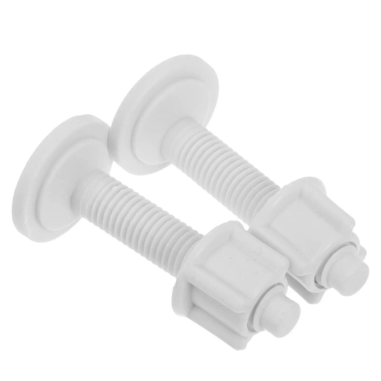 2 Pcs Toilet Expansion Screws Quick Release Plastic Bolts Nuts Rubber Plugs Universal Seat Hinge Fixation Compatibility