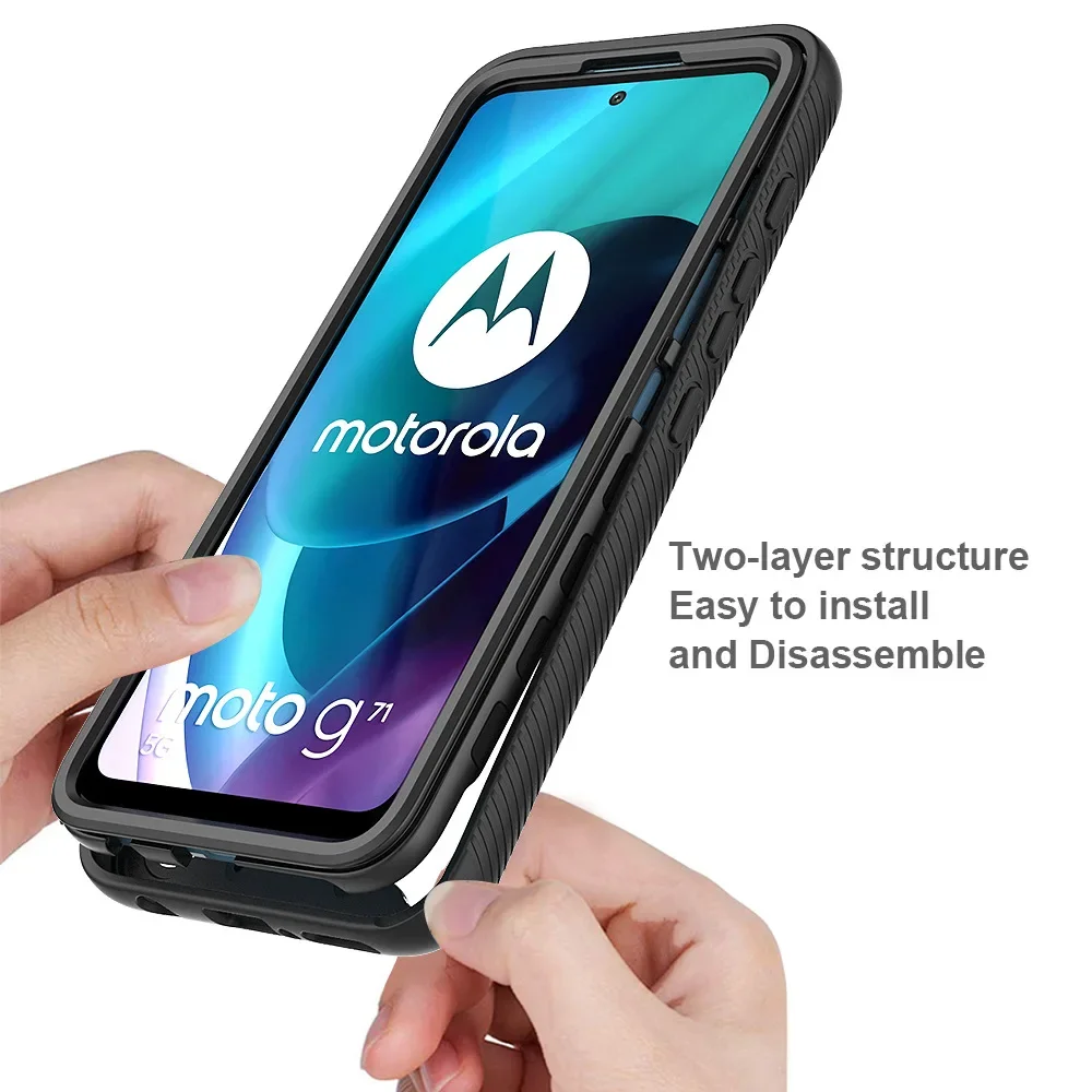 Hybrid TPU/PC Rugged Armor Shockproof Sky Case - Two-Layer Protective Shell Hard Back Cover